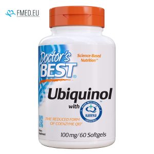 Doctor's Best, Ubiquinol Q10, Ubikinol Kaneka QH (reduciran Q-10), 100mg, 60 softgelov