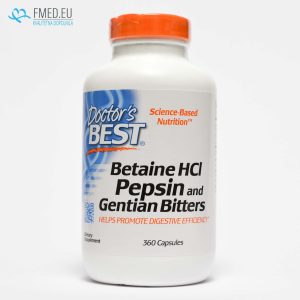 Betaine HCL (gastric acid with gentian and pepsin)