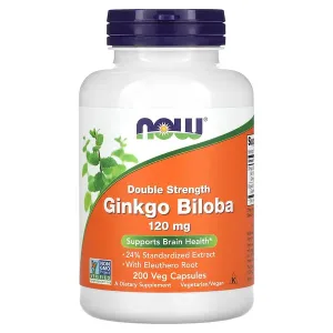 Now Foods Ginkgo Biloba 120mg, 200 kapsul